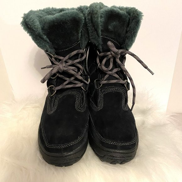 Timberland Women's Suede Winter Fuzzy Mukluk Boots Black size 7M - Picture 12 of 13